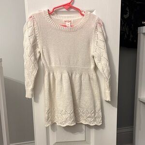 Cat & Jack White Knit Sweater Dress size 18month